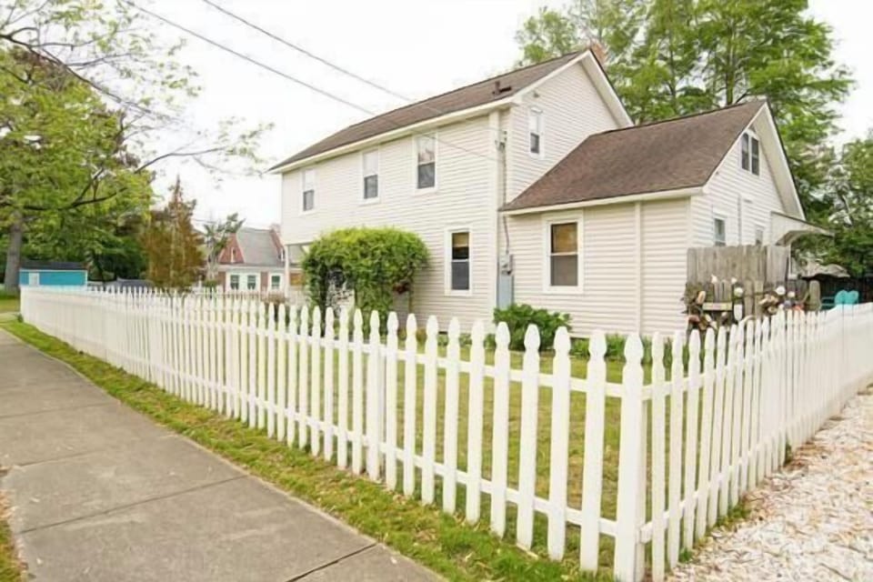 Lots of room to run and play in this fenced yard