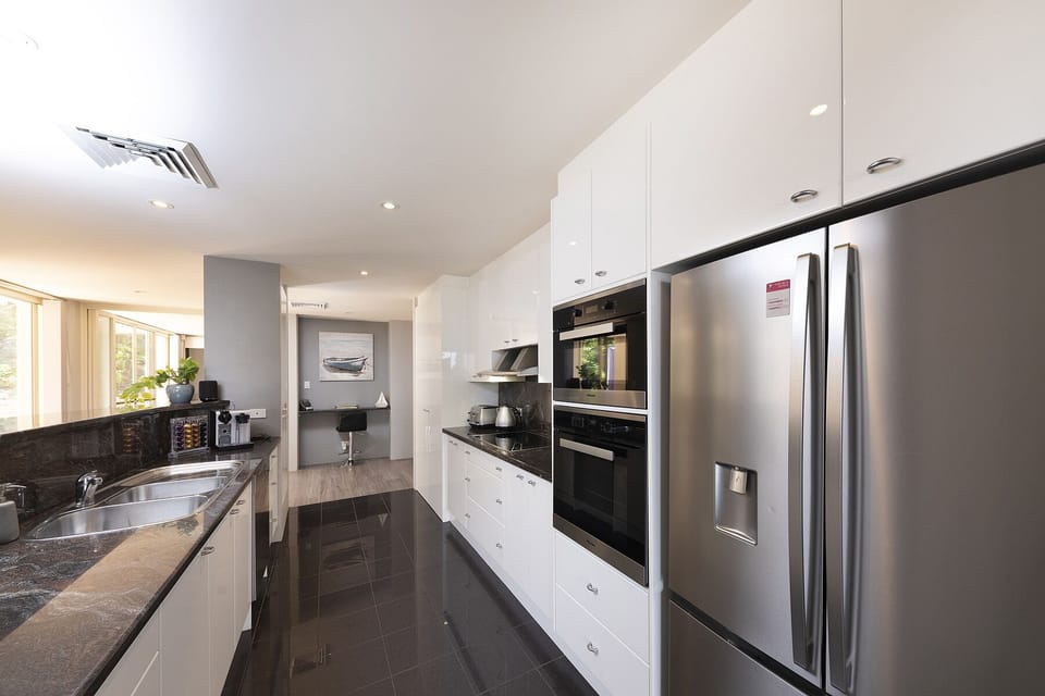 Well-equipped modern kitchen with quality appliances 