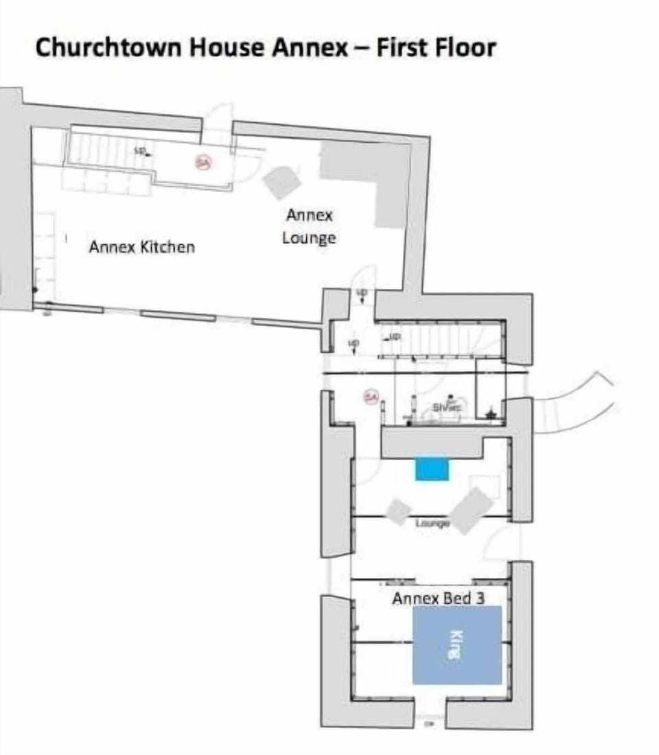 Floor plan for First Floor  - Churchtown House Annex