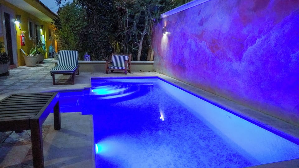 New pool lights make the wall pop. Feb 2025