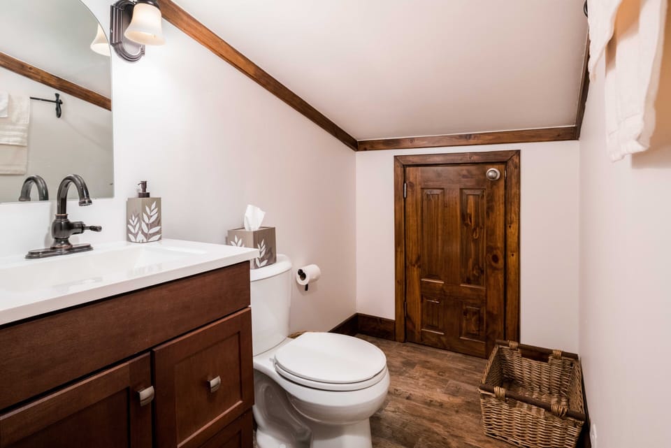 Upstairs, half bath