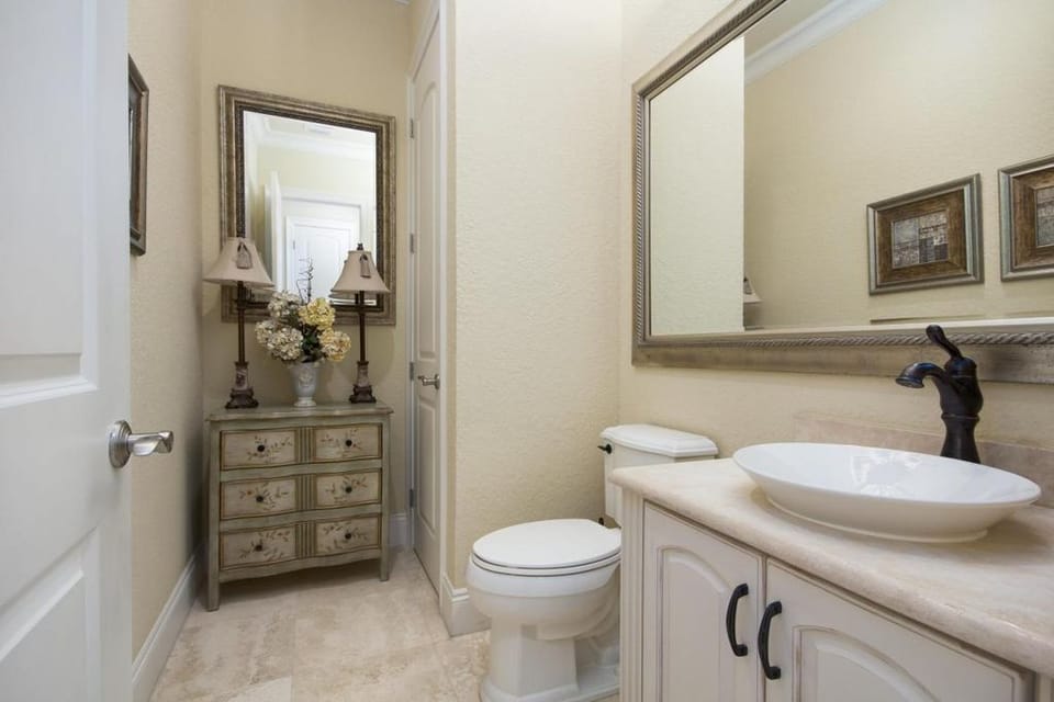 Half bath on main level.