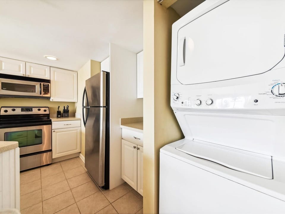 Washer and Dryer in Kitchen at 1201 Villamare