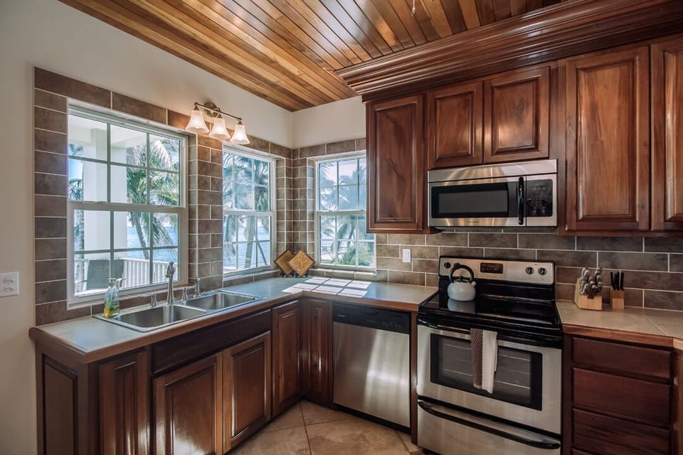 Even the kitchen has an ocean view!