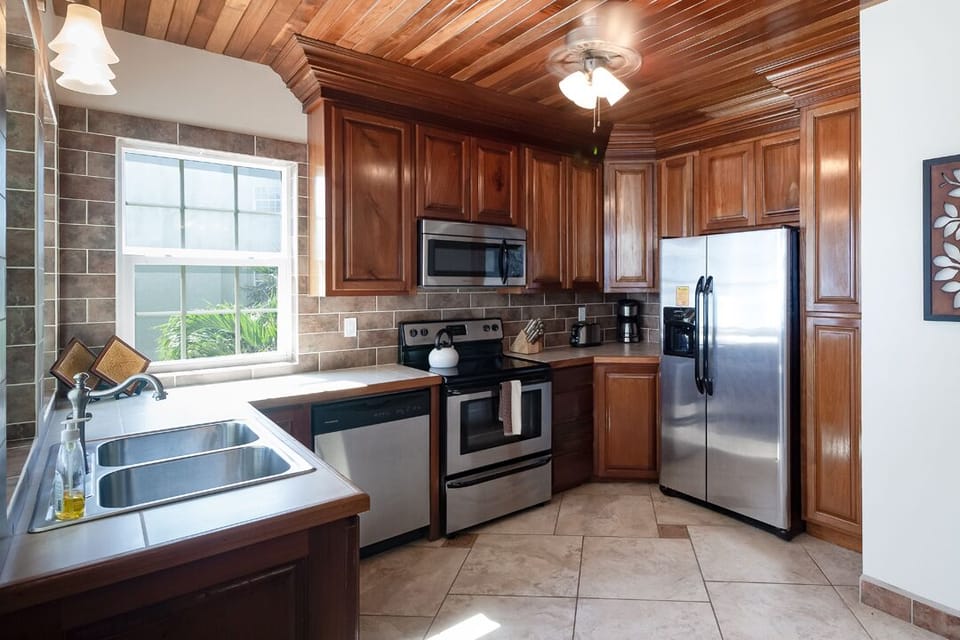 Spacious and updated kitchen.