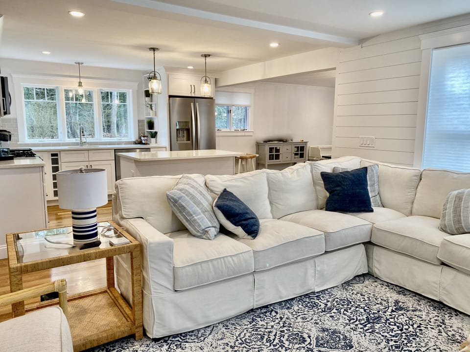Shiplap accents throughout downstairs