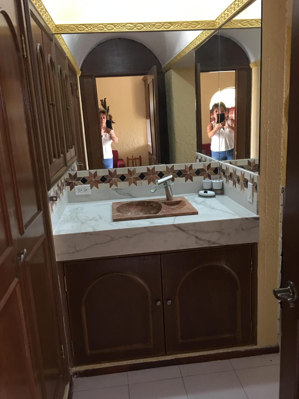 Bathroom sink area