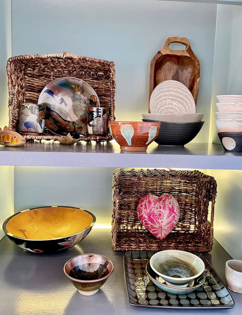 Kitchen alcove of specialty dishes