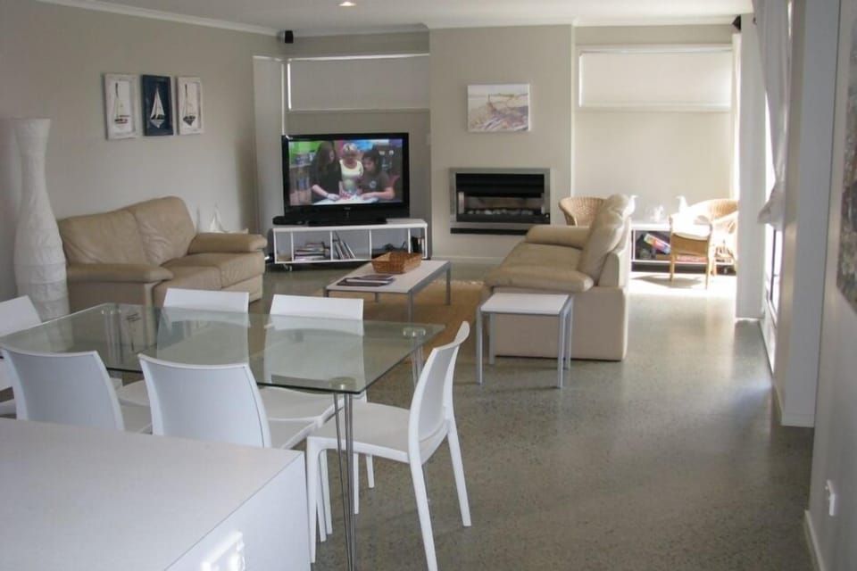 Lounge opens onto deck area