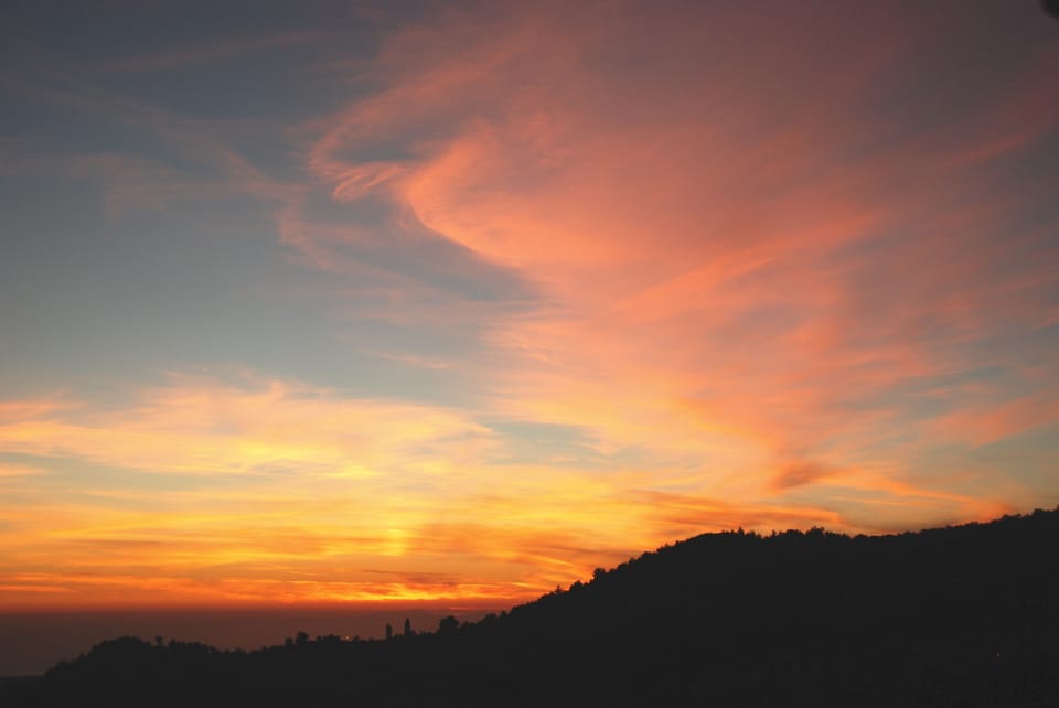 sunset from the villa