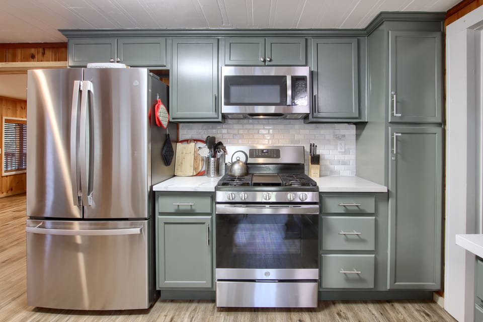 Kitchen with all new appliances.