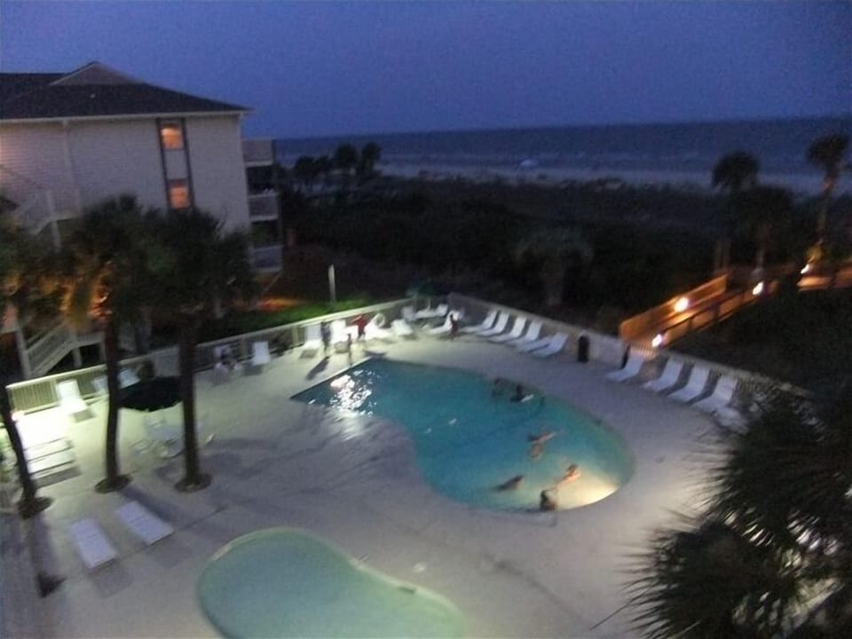 The pool from the stairway