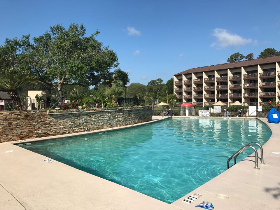 Large heated pool