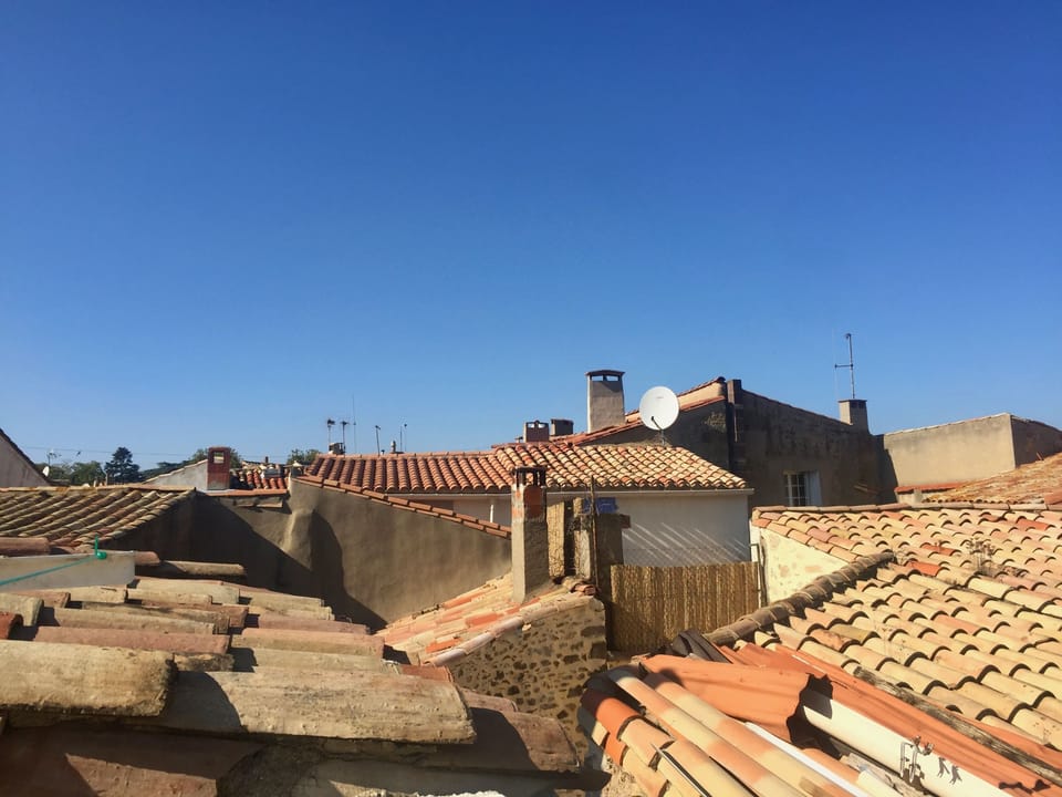 Rooftops below the sun terrace