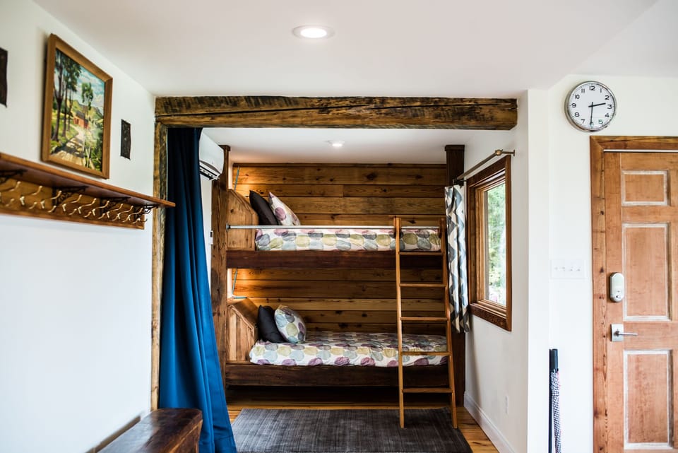 Sturdy, handmade, heartwood pine bunk beds