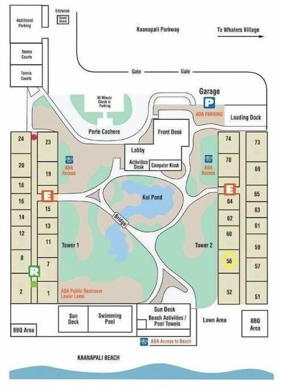Property Map and Location of Condo #956