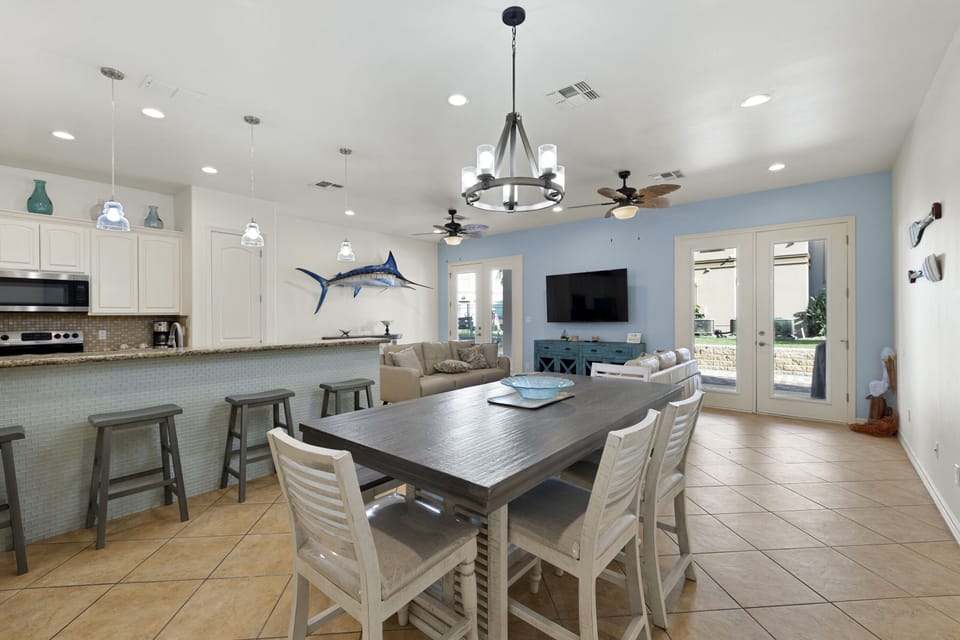 Open dining area with seating for family meals and gatherings