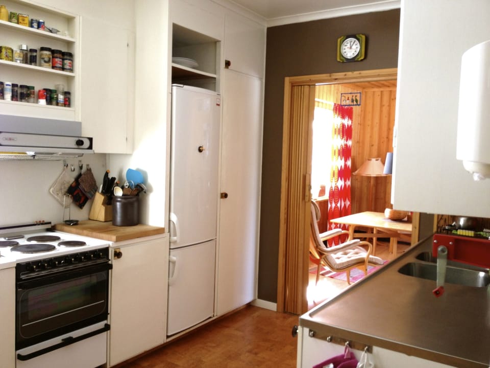 Traditional Cottage, 4 Bedrooms, Mountain View | Shared kitchen | Fridge, microwave, oven, stovetop