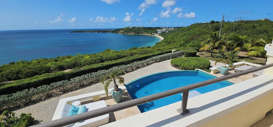 View from upstairs walkway looking down at Crocus Bay
