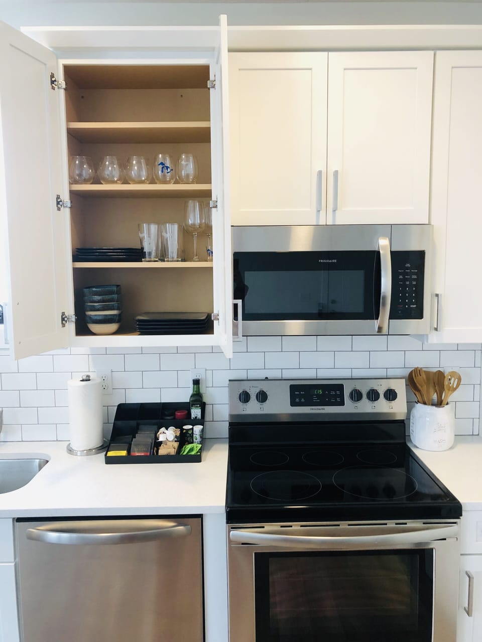 Fully stocked kitchen for a short or long stay 