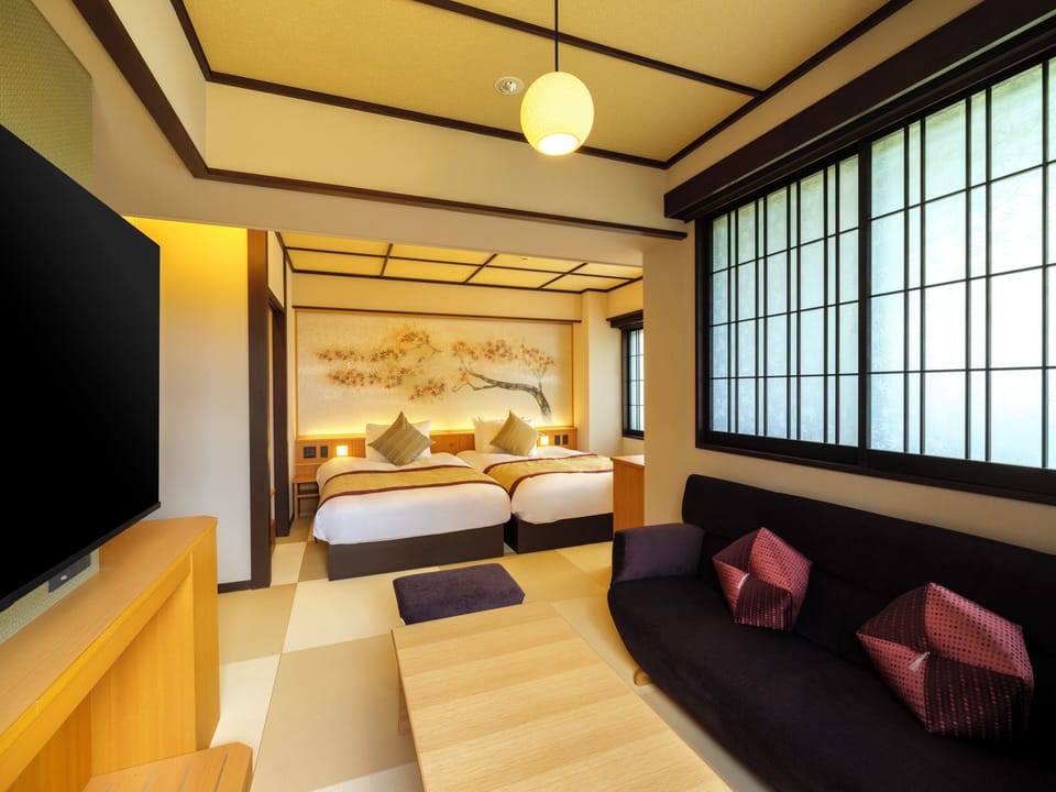Executive Twin Room, Non Smoking (Open Air Bath) | In-room safe, iron/ironing board, free WiFi, bed sheets