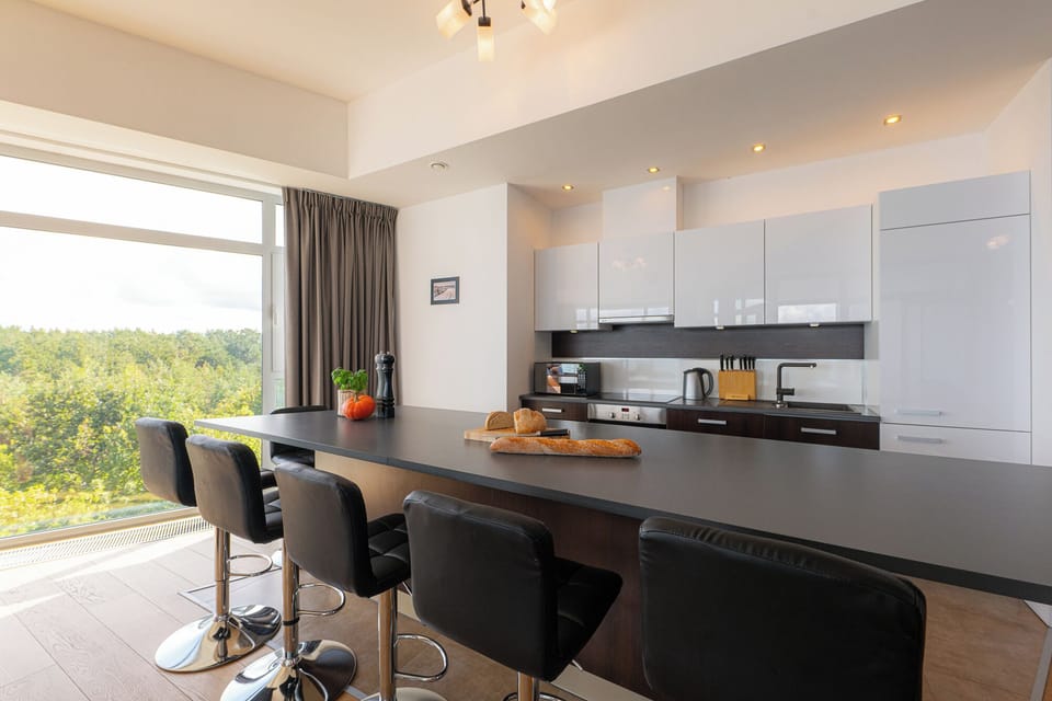 Luxury Apartment, Sea View (III) | Private kitchen | Fridge, oven, dishwasher, electric kettle