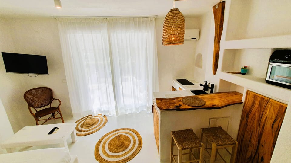 Premium Studio | Living area | 42-inch flat-screen TV with satellite channels, TV