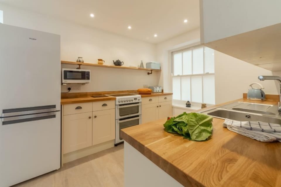 Ground floor: The stylish kitchen is well-equipped
