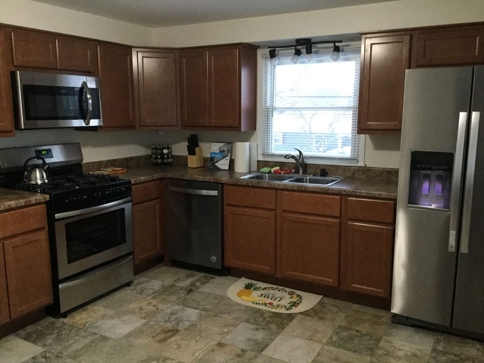 Great all new kitchen with new stainless appliances; lets get cooking