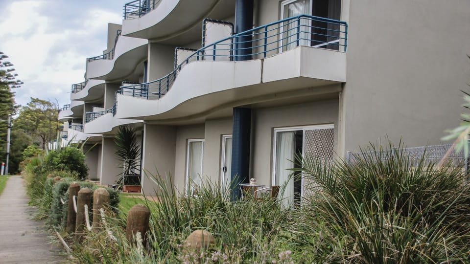 Street view of apartment. Apartment 110 is first one on ground floor.