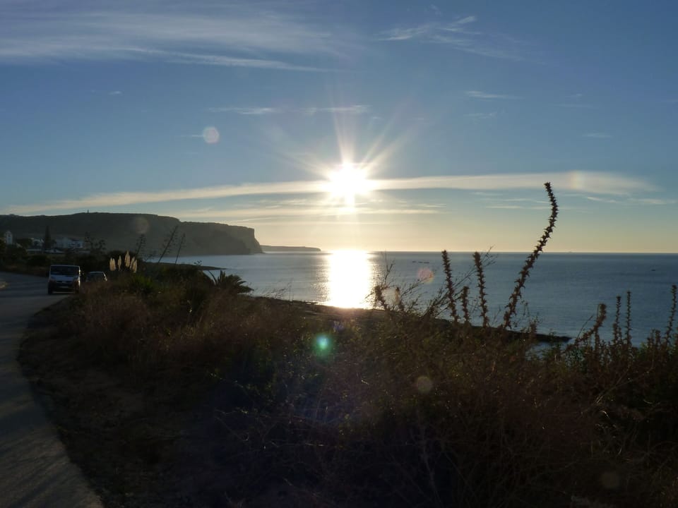 On the cliff path  for an early morning stroll from the villa to the village.