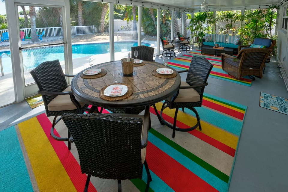 Outside dining area