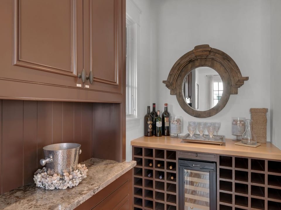 Wine and service bar area