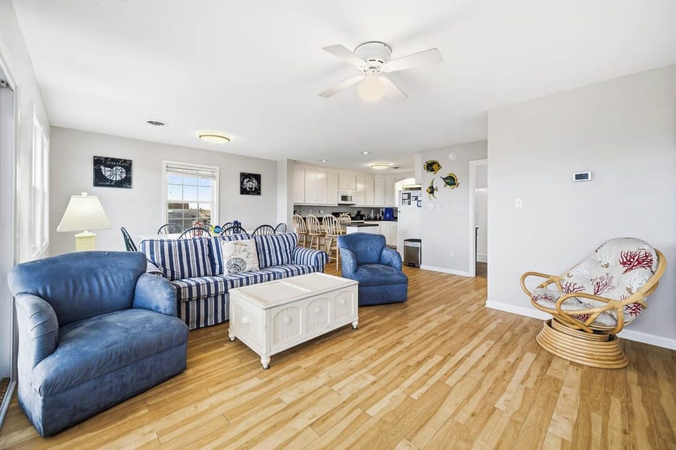 Top-Level Living Room with Deck Access