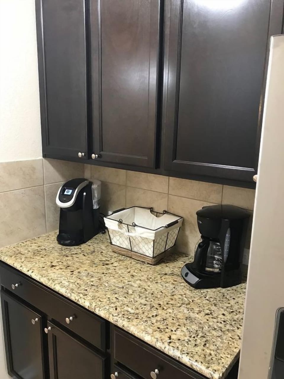 Coffee bar in butler's pantry