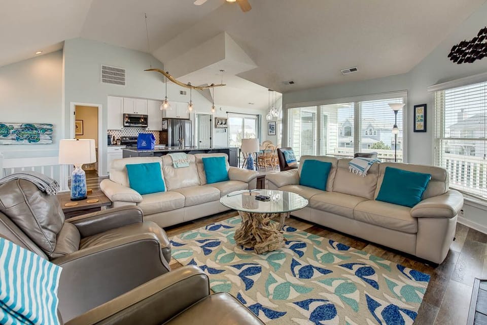 Top-Level Living Room with Deck Access