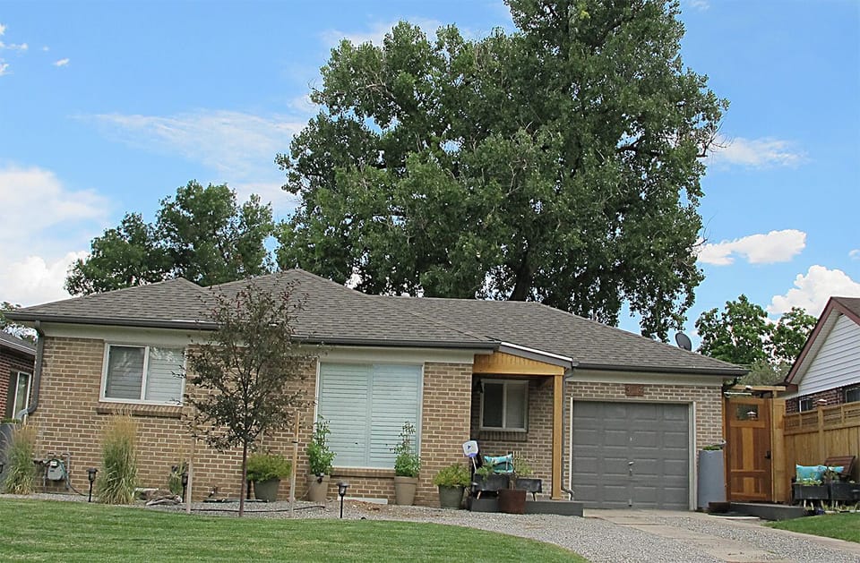 Front of my home. My guests park in the driveway.