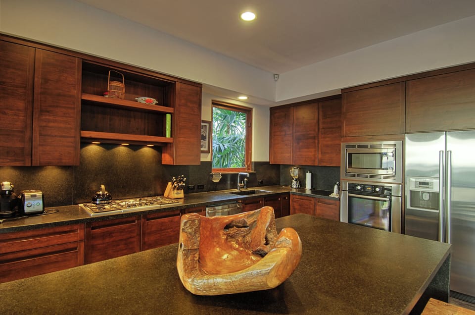 Wood decoration touches throughout the house