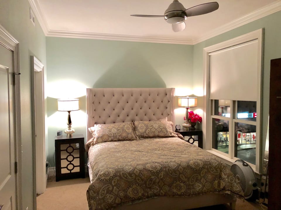 Master bedroom with California King bed