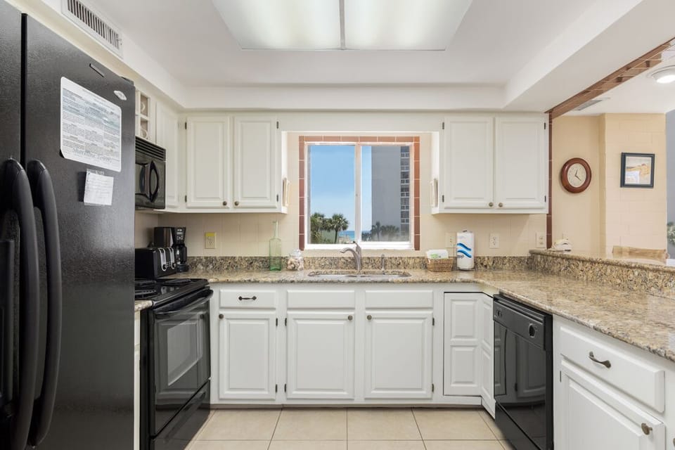 Kitchen stocked with all the amenities of home