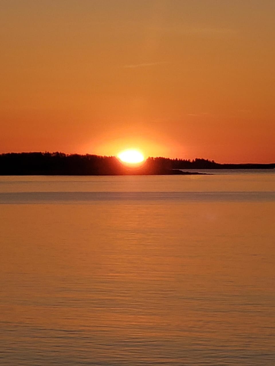 Sunrise from view from house over Long Island.