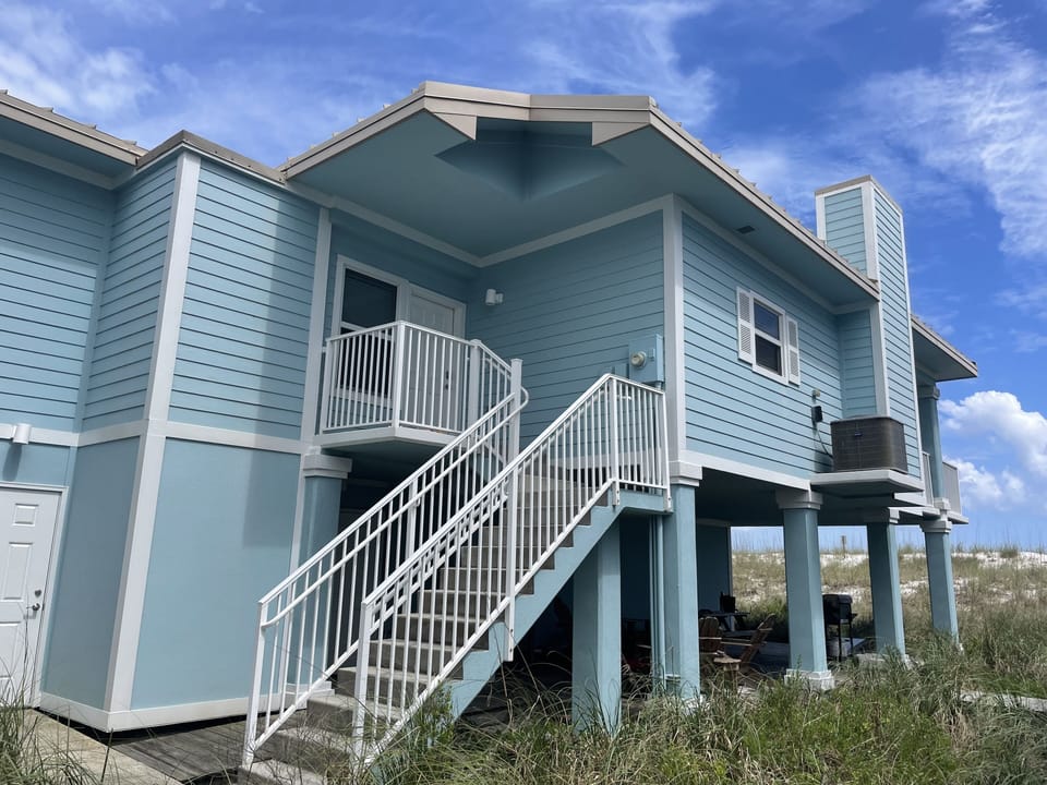 Stairs to the Main Entry Door  to the second floor living area
