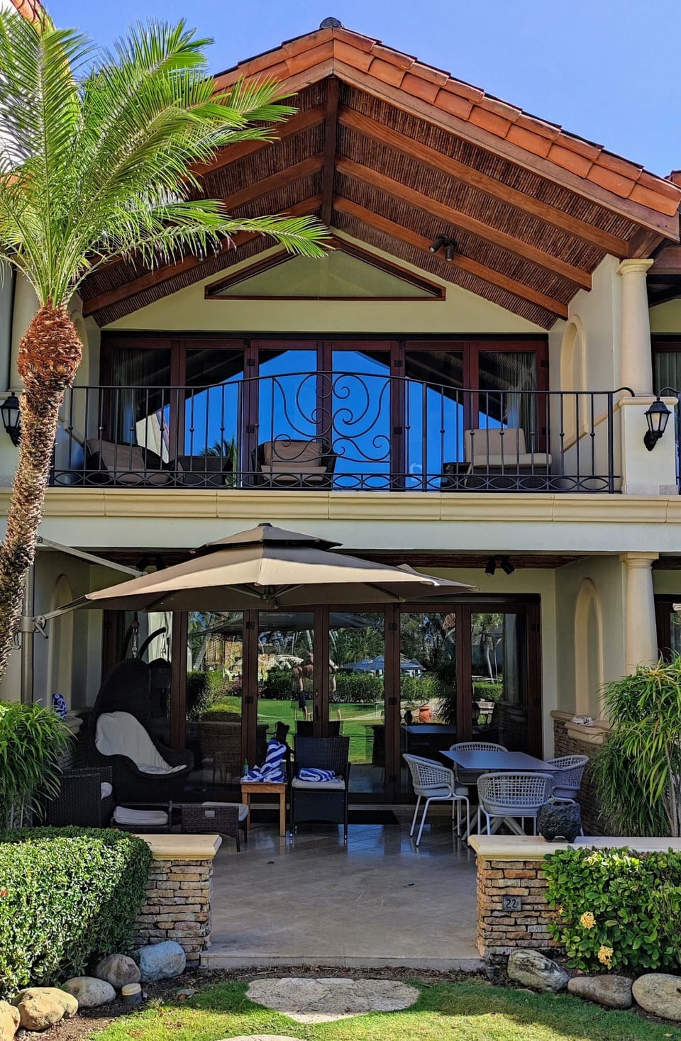 Up close.  Our front patio is a great place to hang out!