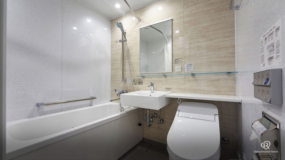 Free toiletries, hair dryer, slippers, bidet