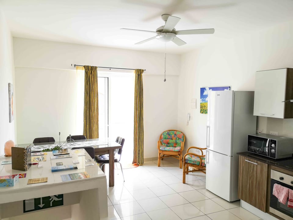 Full-size fridge, microwave, oven, stovetop