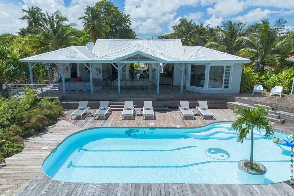 Yin and Yang villa aerial view