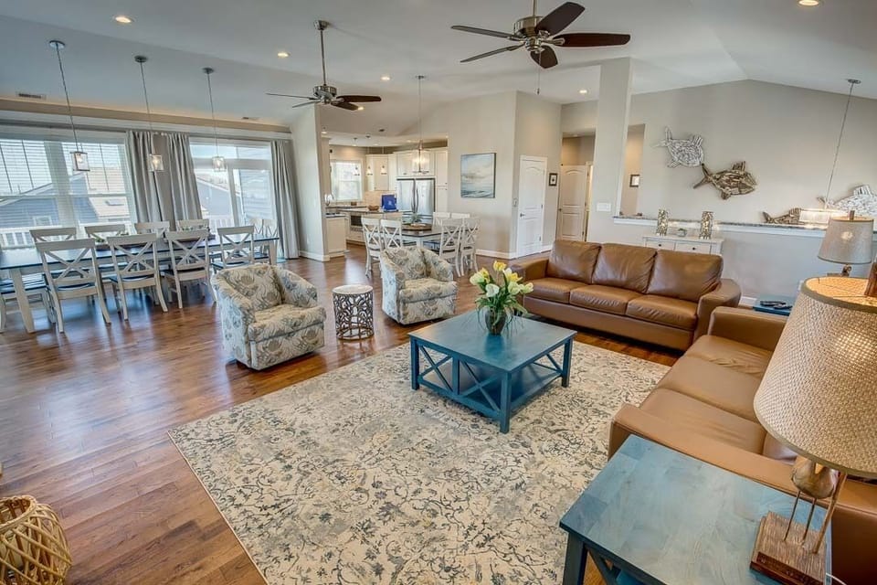 Top-Level Living Room with Deck Access