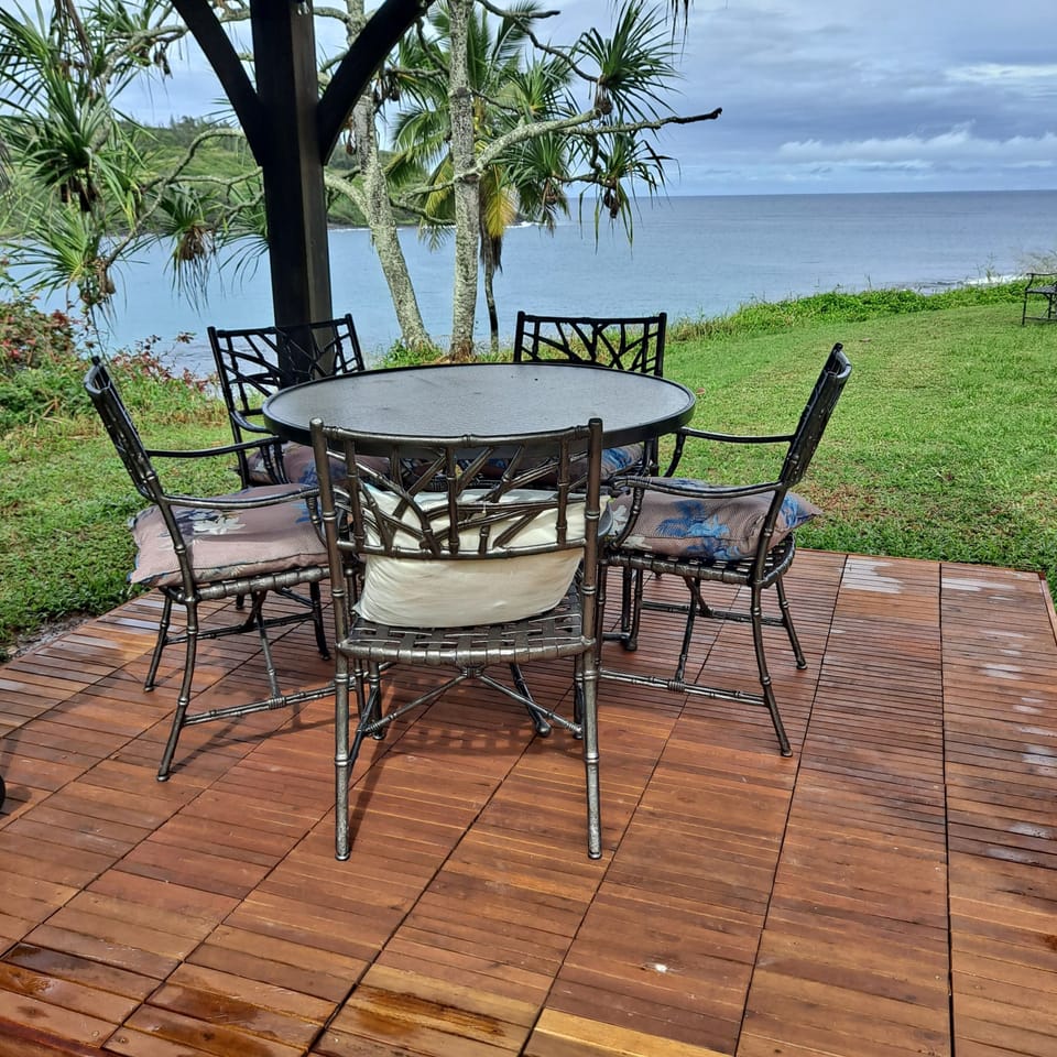 Gazebo with 2 BBQs for outdoor dining
steps away from kitchen French doors.