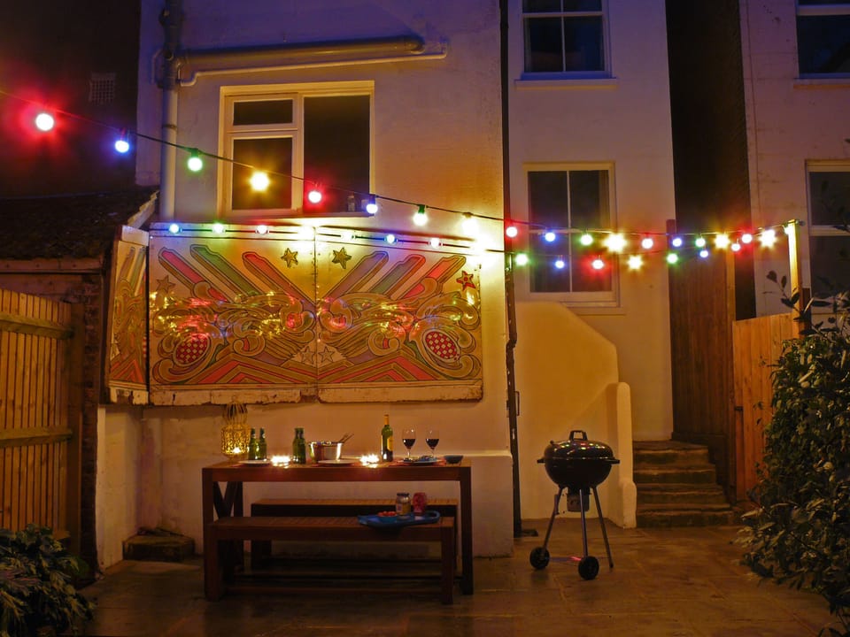 Garden at night