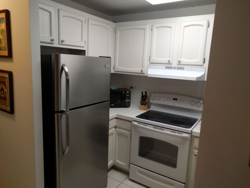 Stainless fridge.